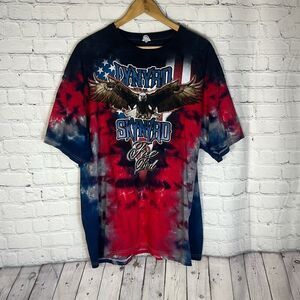 LYNYRD SKYNYRD Tie Dye Band T-Shirt Free Bird Classic Rock Band 2XL